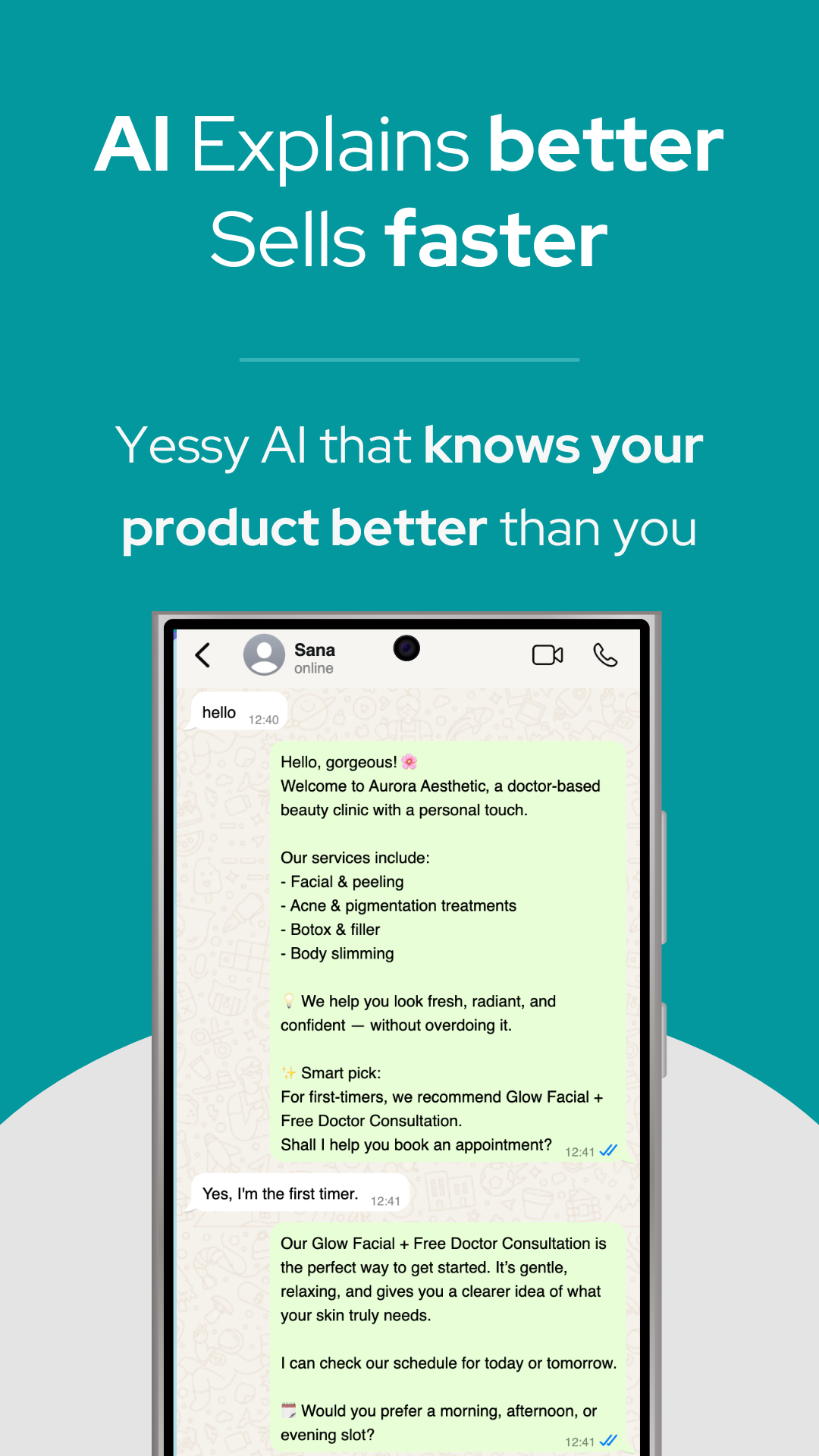 Product recommendation by Yessy